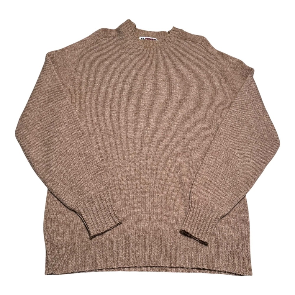 Vintage‎ 70s 80s Tuxan Tan Blank Crewneck Sweater Men's LL USA MADE